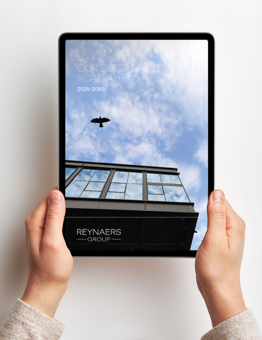Reynaers Group sustainability report in ipad